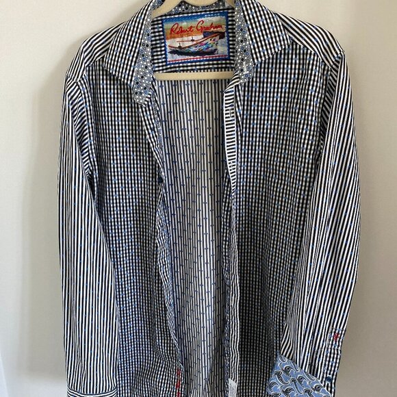 Robert Graham Long Sleeve Classic Fit Men's Button Down Shirt Size L - Picture 1 of 7